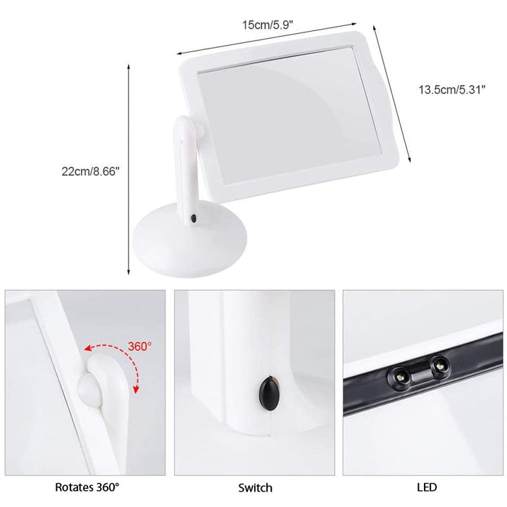 Hands-free desk magnifier with LED Bowlift