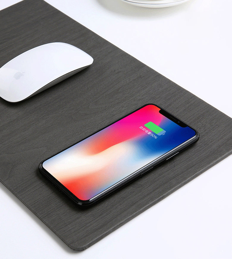 BowLift | 2-in-1 Premium Qi-Certified 5W Fast Wireless Charging Gaming Mouse Pad with Non-Slip Rubber Base