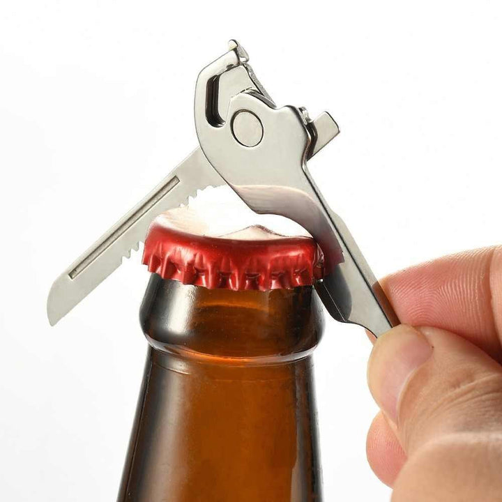 6-in-1-Keyring Multitool Mini-Multitool Keychain Pocket Stainless Steel Foldable Swiss Tech Easy Bottle Opener Keychain | Bowlift