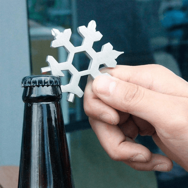 BowLift | Snowflake - MultiTool 18-in-1 Stainless Steel Portable for Outdoor Adventures