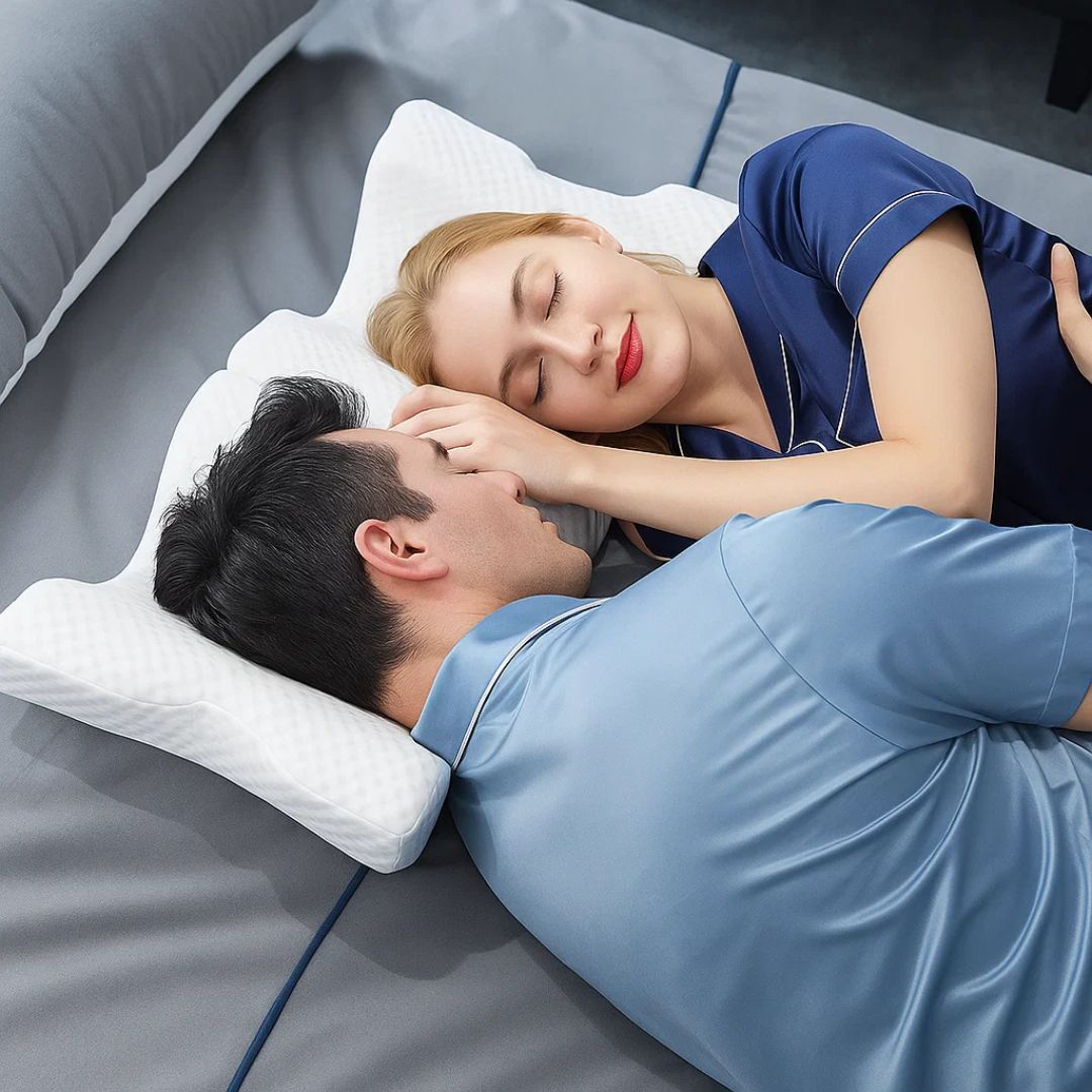 Spine Relief & Posture Alignment – Contour Memory Foam – Pain-Free Deep Sleep Support Bowlift