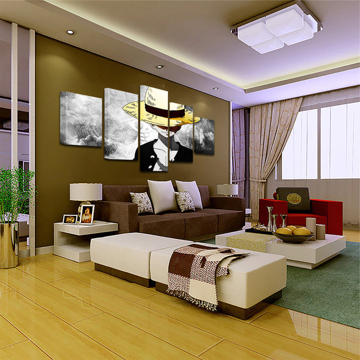 Boy In The Yellow Hat 5 Piece - Canvas Wall Art Painting | Bowlift