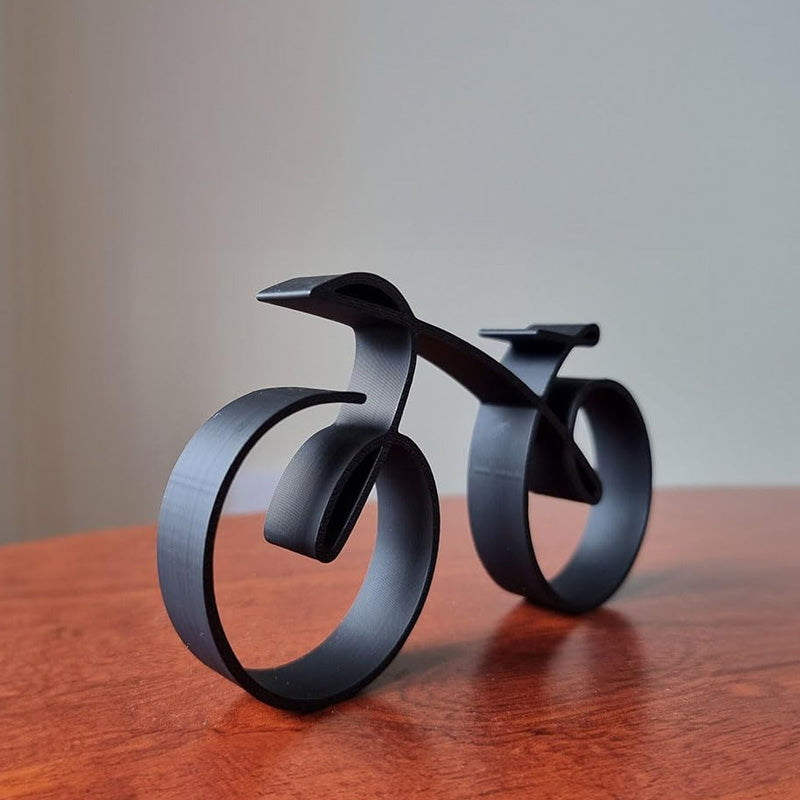 BowLift | Velaro Bike Sculpture | Minimalist Wire Frame Design | Iron Black | Gift Idea for Bike Lovers
