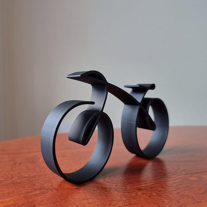 BowLift | Velaro Bike Sculpture | Minimalist Wire Frame Design | Iron Black | Gift Idea for Bike Lovers