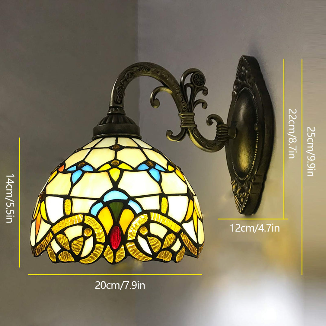 Retro lampshade made of stained glass | Bowlift