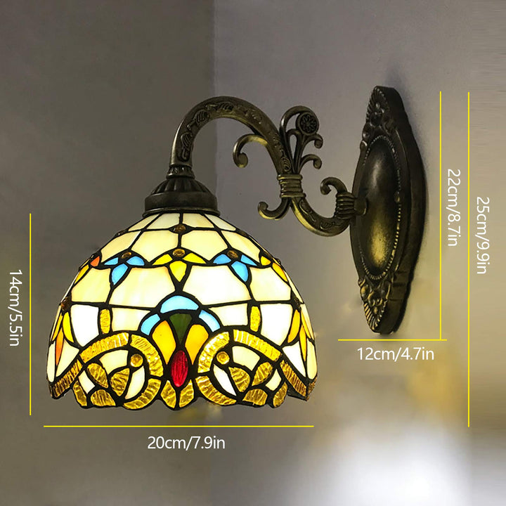 Retro lampshade made of stained glass | Bowlift
