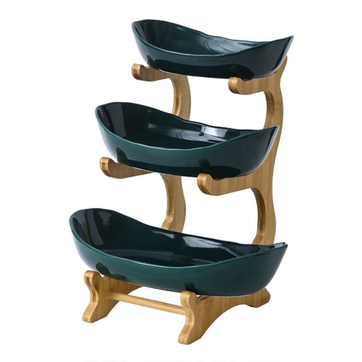 BowLift | FruitTriad | Three-tier fruit bowl made of plastic