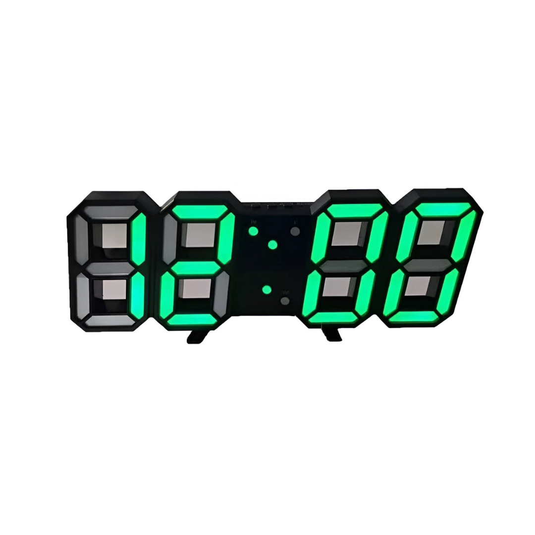 BowLift | Modern 3D-LED Wall Clock Black | Digital Kitchen Clock Eye-Catcher