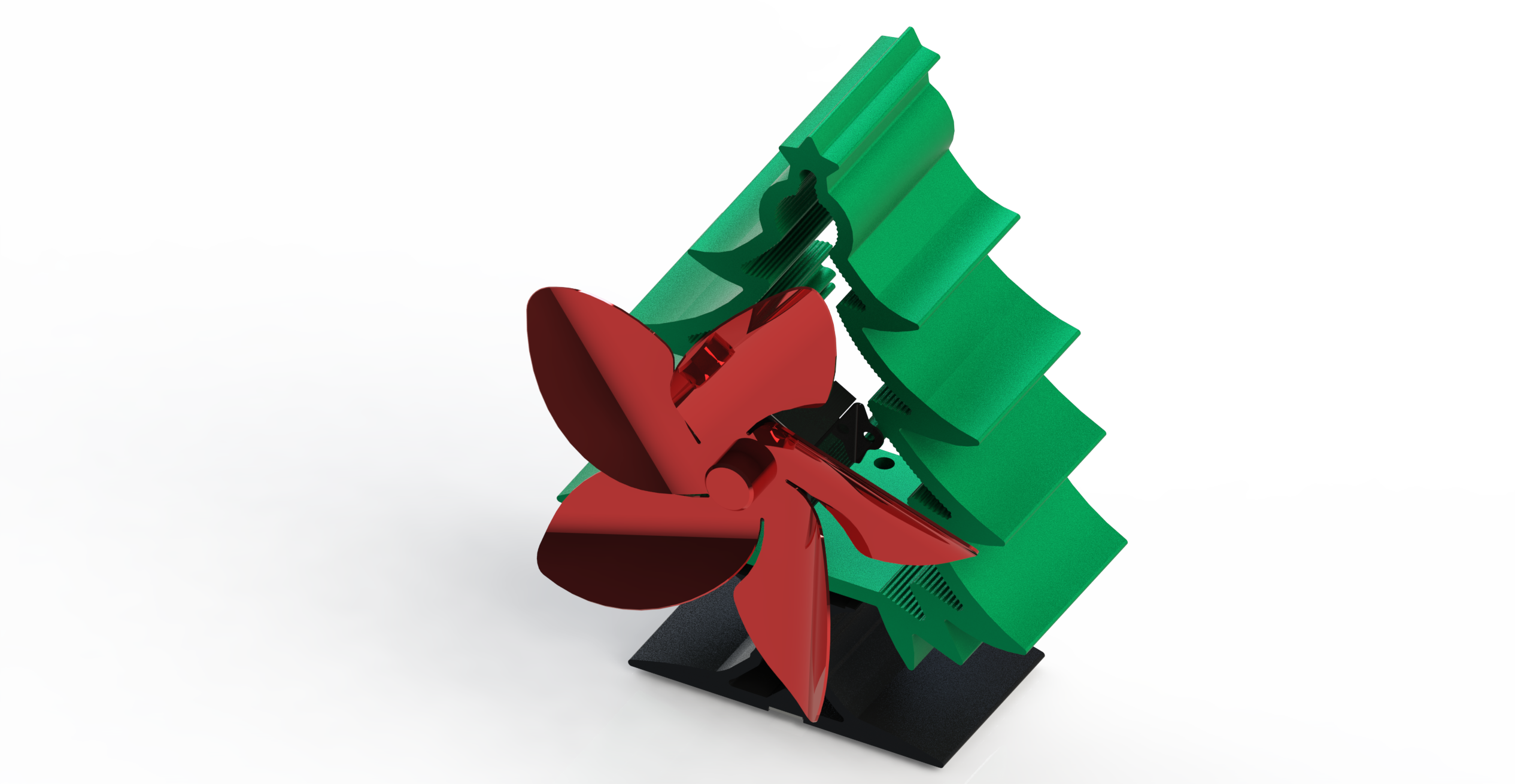 5 Blade Heat Powered Thermo Dynamic Stove Fan