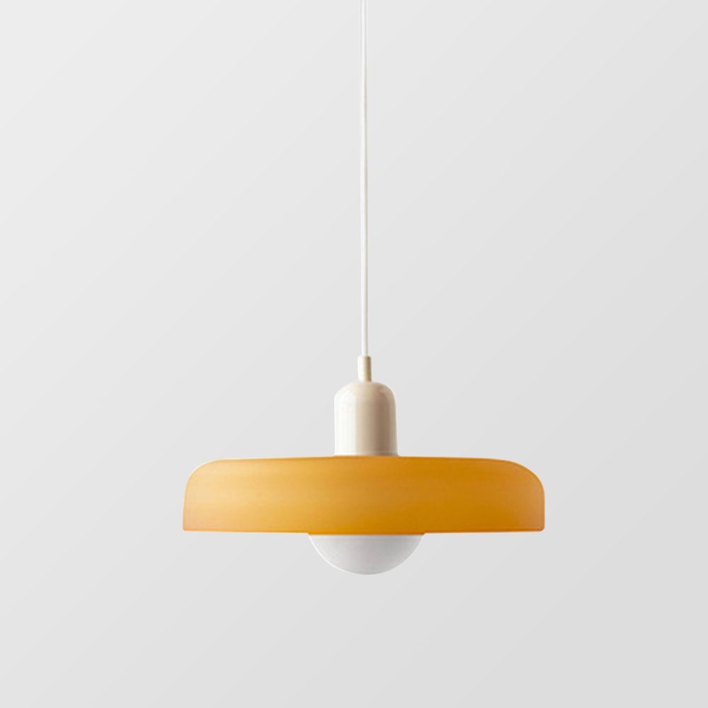 BowLift | Coloured Glass Pendant Light – Elegant Bauhaus-Style Hanging Lamp for Living Room & Dining Area
