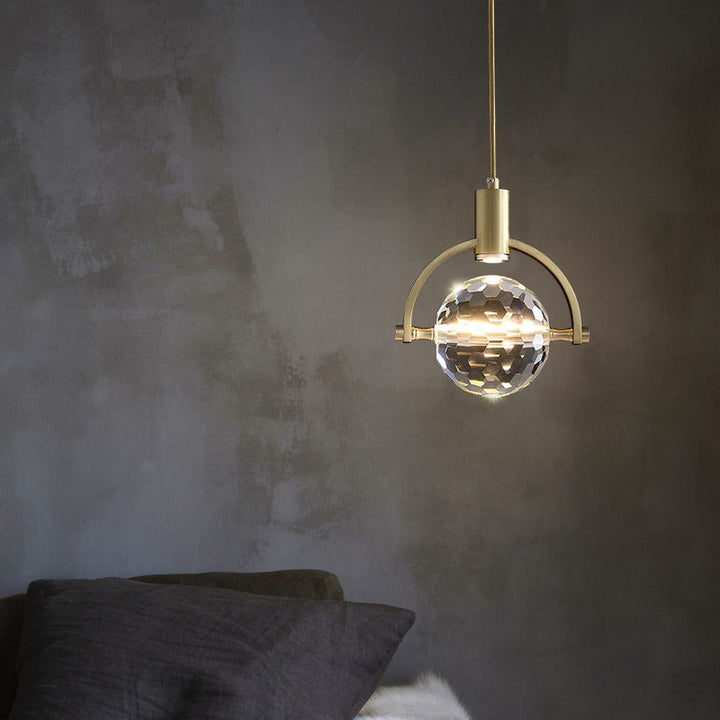 BowLift | CrystalChic Pendant Light - Ring-shaped LED Ceiling Lamp with Sparkling Crystals