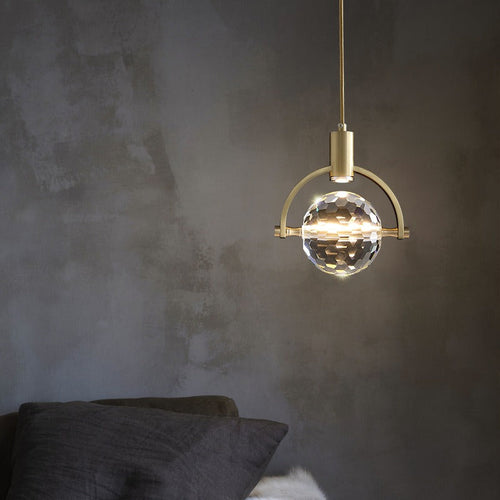 BowLift | CrystalChic Pendant Light - Ring-shaped LED Ceiling Lamp with Sparkling Crystals
