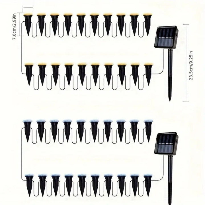 LumaTerra – 15-Pack Solar Garden Path Lights