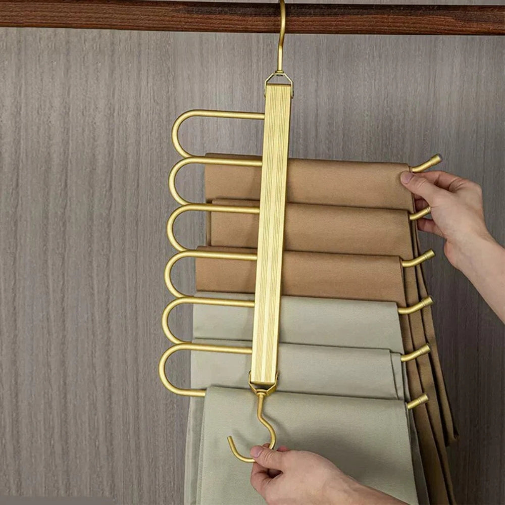 BowLift | Regal Gold Space-Saving Trouser Hanger