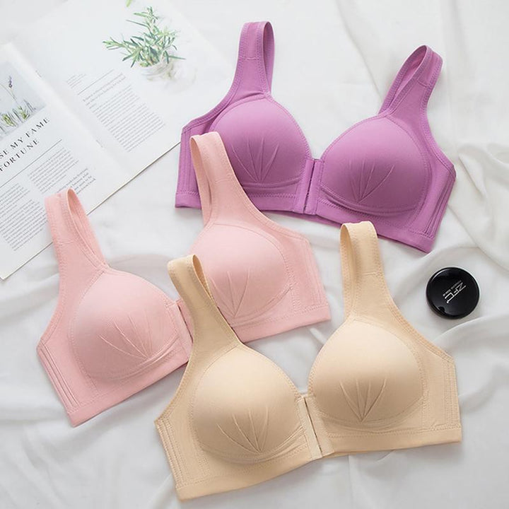 BowLift | Plus Size Front Closure Elastic Push Up Comfort Bra