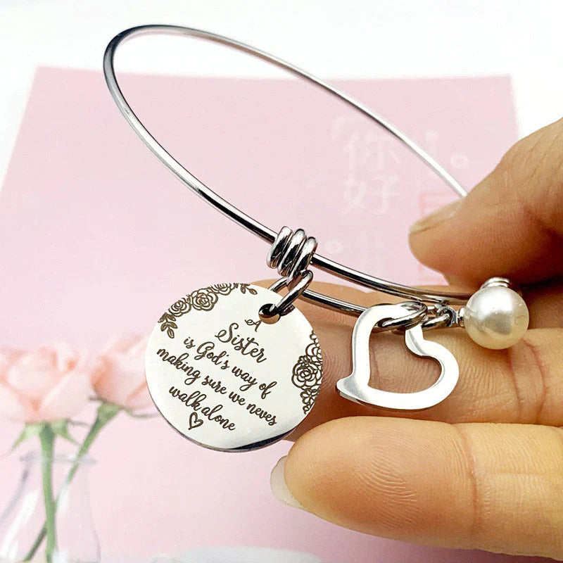 BowLift | A "Sister is God's Way Of Making Sure We Never Walk Alone" Bangle