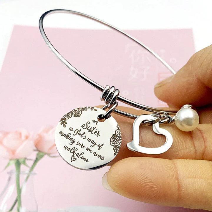 BowLift | A "Sister is God's Way Of Making Sure We Never Walk Alone" Bangle