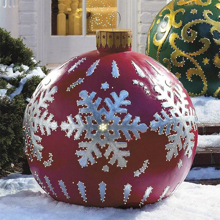 BowLift | Inflatable Christmas Ball Outdoor Decorated