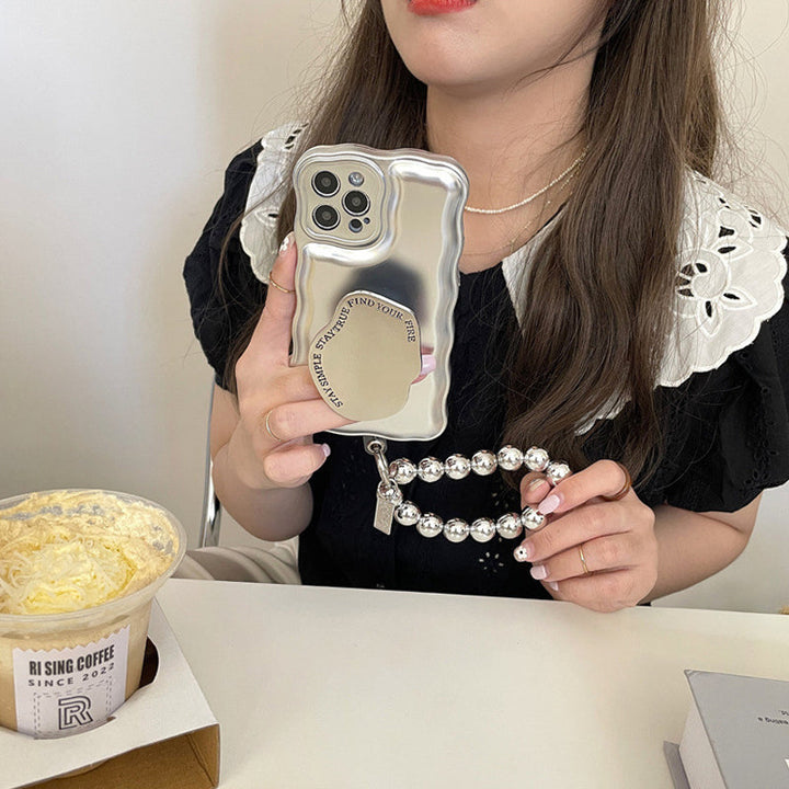 BowLift | Matte Silver Ball Bracelet Air Cushion Case for iPhone