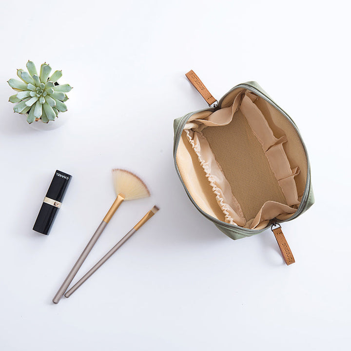 BowLift | Solid Color Cosmetic Bag with Double Zipper