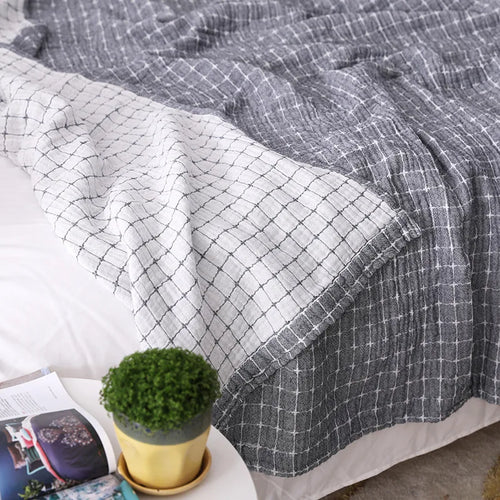 BowLift | Simple Casual Cotton Blanket in Checkered Design – Soft and Comfortable for Your Home