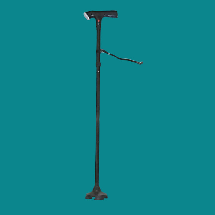 BowLift | Folding Cane - Lightweight Telescopic Walking Stick for Seniors & Travelers - Collapsible Mobility Aid for Easy Transport