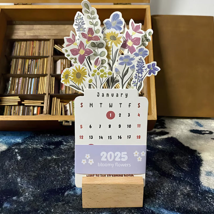 BowLift | 2025 Bloomy Flowers Desk Calendar