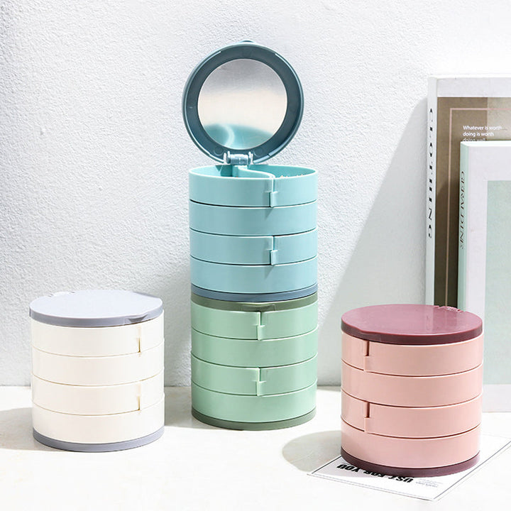 4 Layers Rotatable Jewelry Storage Box | Bowlift