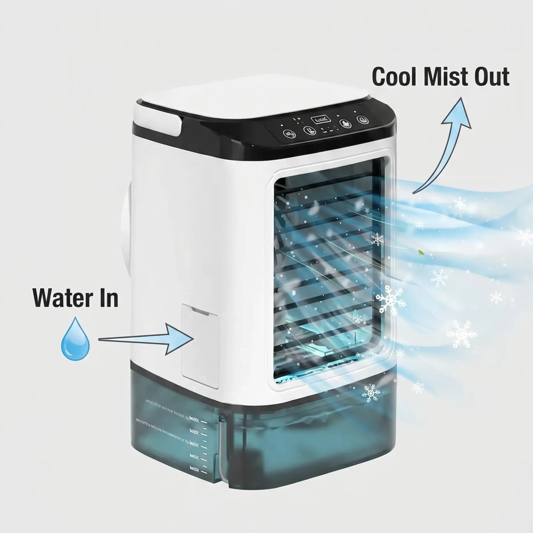 BowLift | 3-Speed Portable Air conditioner with Ultrasonic Cooling