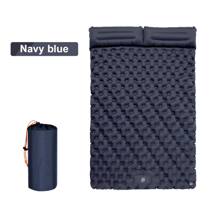 BowLift | Self Inflatable Air Mattress, Double Camping Bed with Integrated Pillows