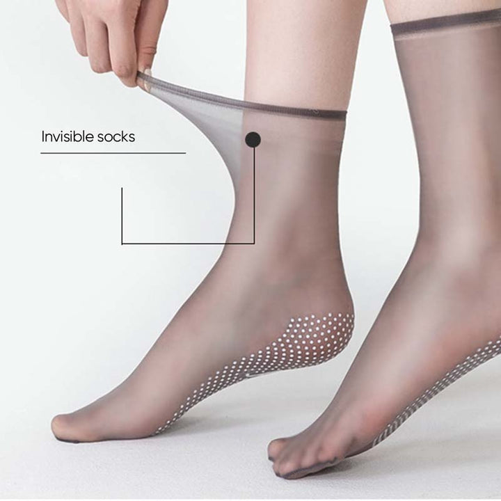 BowLift | Spring Summer Invisible Non-Slip Crystal Silk Socks