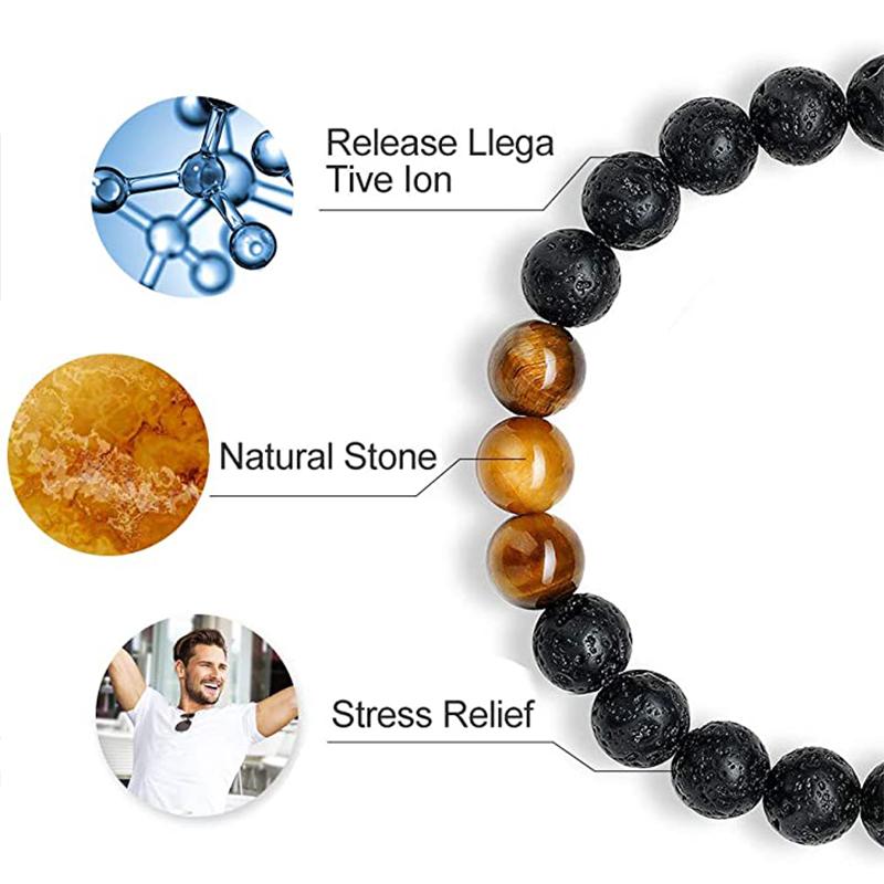 BowLift | Tiger Eye Lava Rock Stone Bracelet