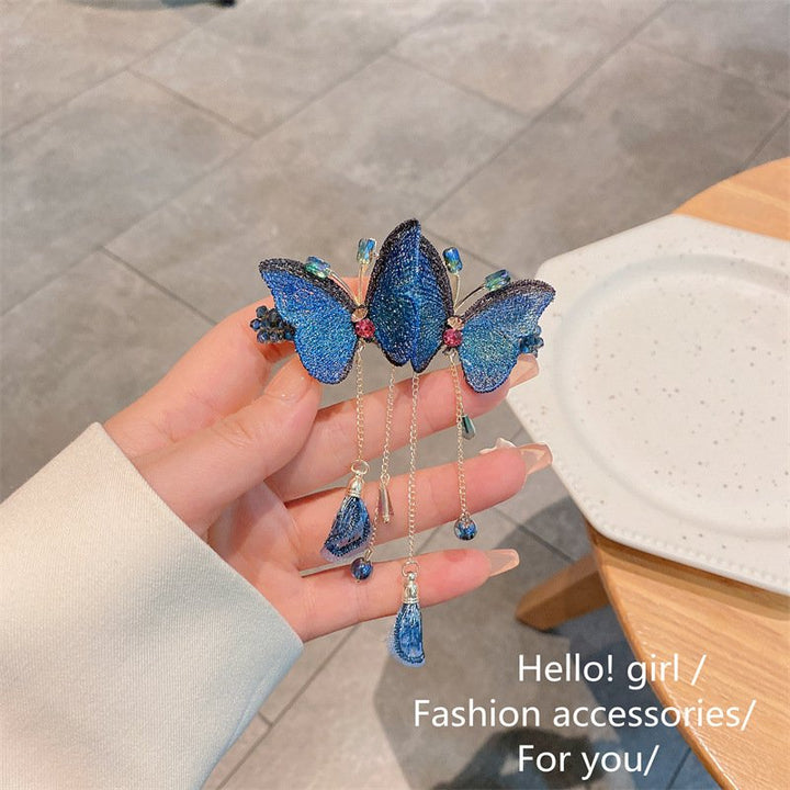 BowLift | Temperament Butterfly Rhinestone Tassel Hair Clip