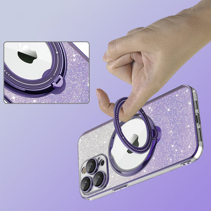 BowLift | Magnetic Glitter Case with Invisible Stand for iPhone