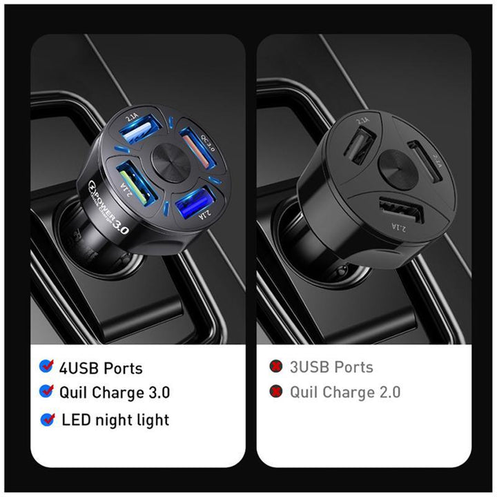 BowLift | 4-IN-1 Fast Charging Port for Car