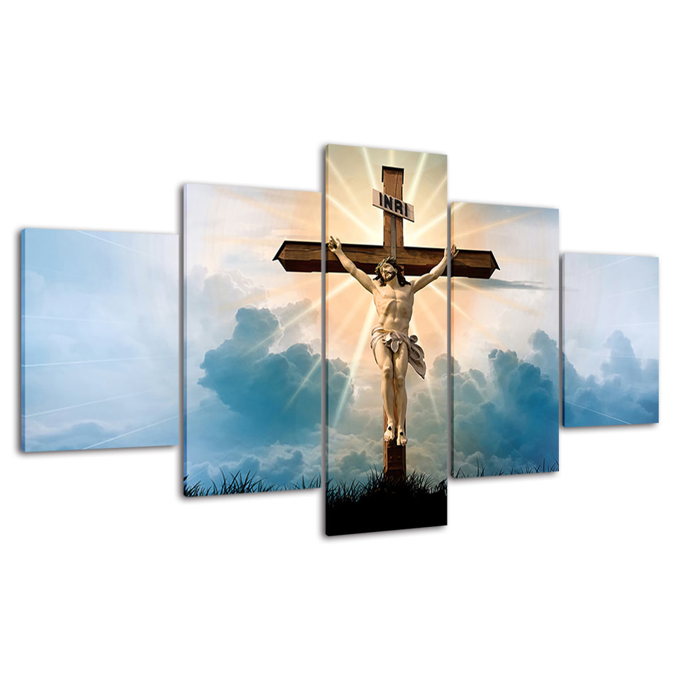 Jesus On The Cross - Canvas Wall Art Painting | Bowlift