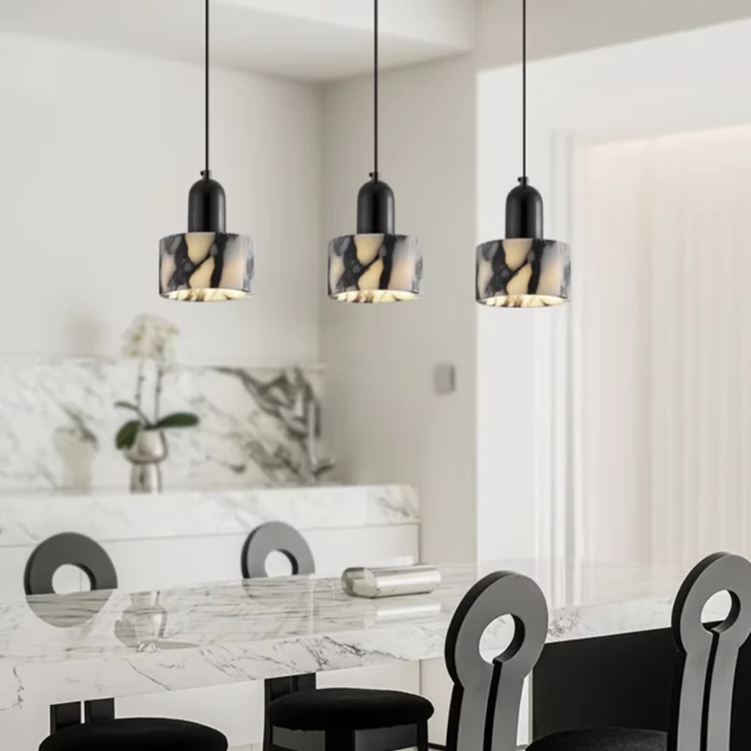 BowLift | Luxury Black Marble Design Pendant Lamp