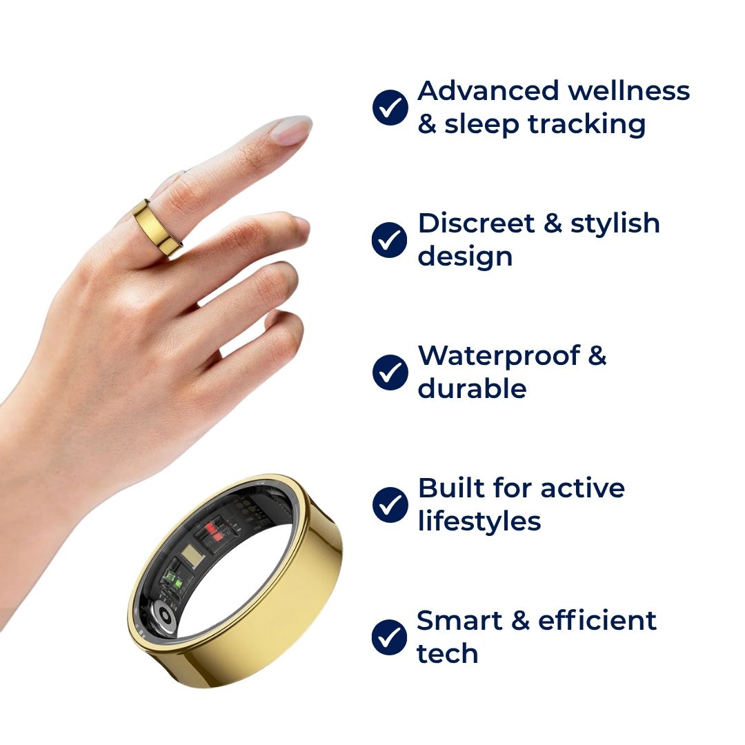 BowLift | Smart Ring Sleep & Wellness Tracker - Waterproof Fitness Tracker Ring for Active Lifestyles - Health Monitoring Device