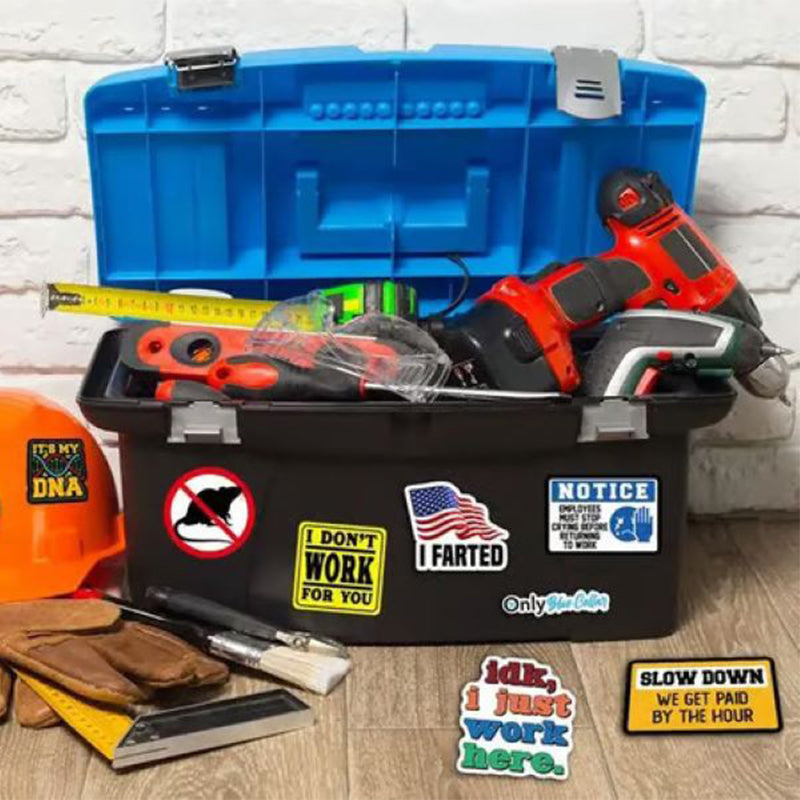 BowLift | 150 Pcs blue collar funny stickers‍️