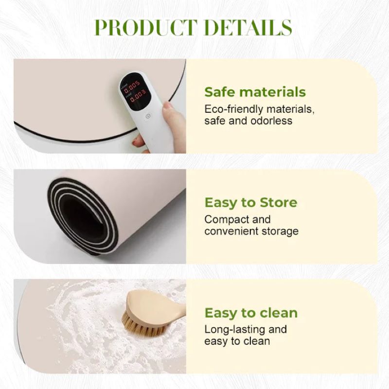 BowLift |  Quick-drying non-slip peacock floor mat