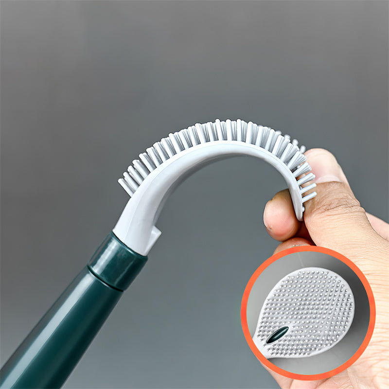 BowLift | Punch-free  Long Handle Silicone Toilet Brush