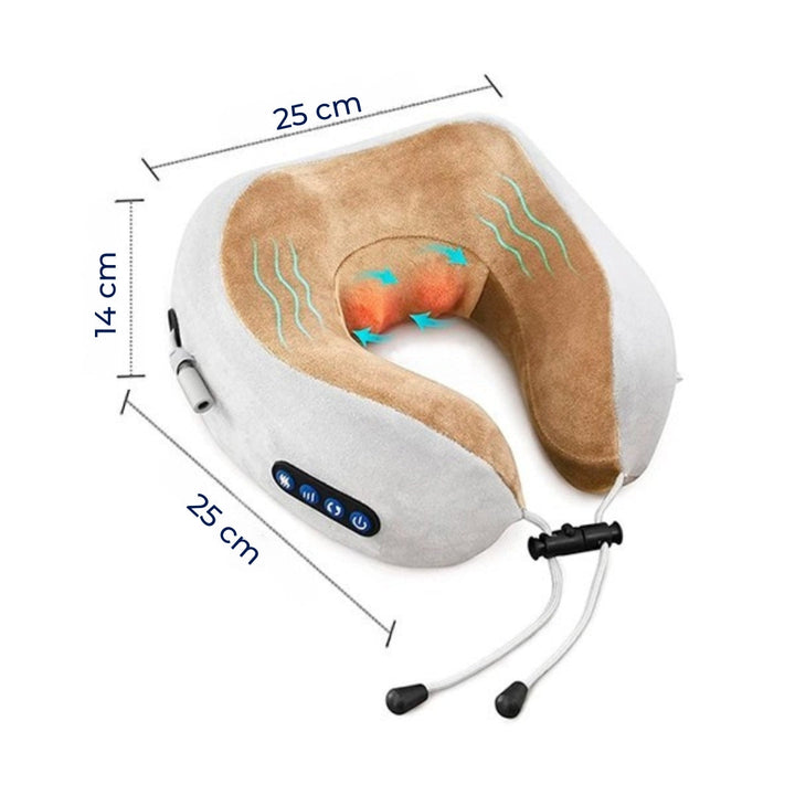 Eleviva | U-Shaped Neck Massager – Travel Pillow with Memory Foam – Elevation – Back Support – Snoring – Legs – Relaxation Bowlift