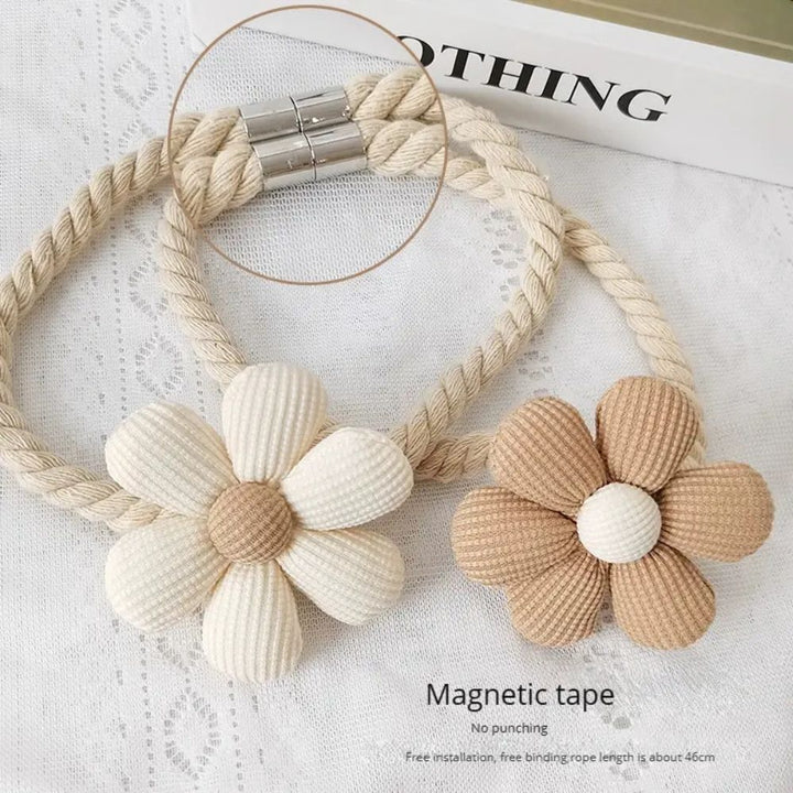 BowLift | Delicate Flower Magnetic Curtain Tie Back | 2Pcs Set