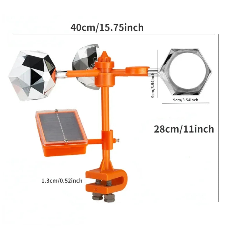 ZonSpin Bird Protector – 360° Reflective Pigeon Scarecrow Powered by Solar Energy | Bowlift