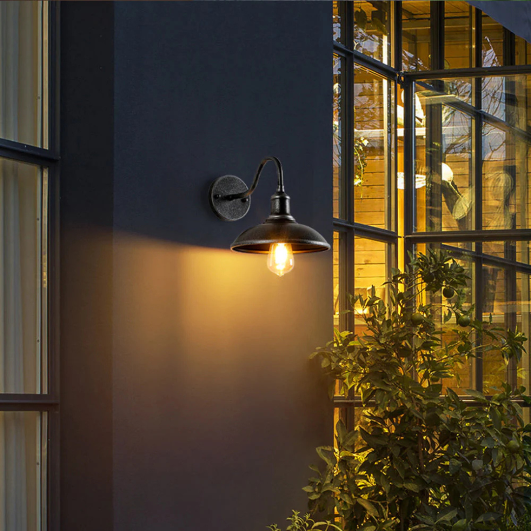 BowLift | Antique Brass IP65 Waterproof Outdoor Wall Lamp