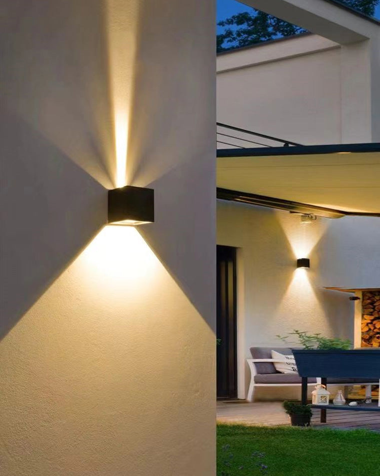 BowLift | LED Outdoor Up Down Wall Light | Waterproof Metal Fixture for Patio. Garden & Entryway Illumination