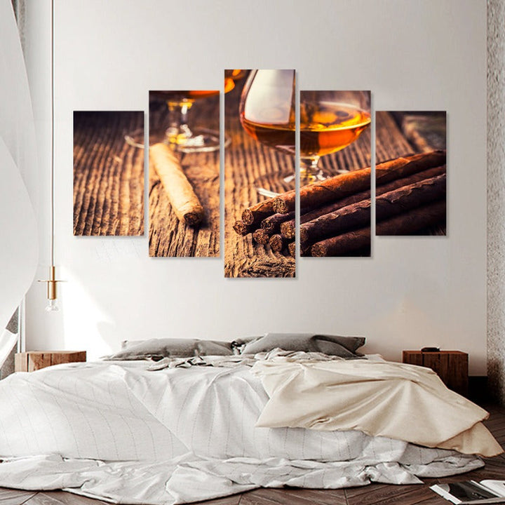 5 Piece Brown Modern Art - Canvas Wall Art Painting | Bowlift