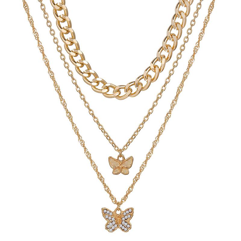 BowLift | Stacked Butterfly Pendant Necklace
