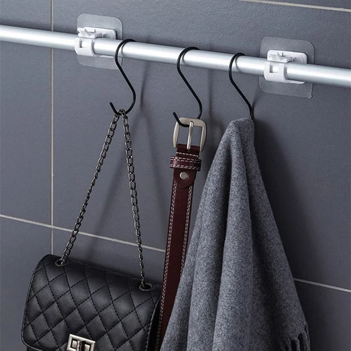 BowLift | Nail-free Adjustable Curtain Rod Sticky Hook (1 Set of 2)