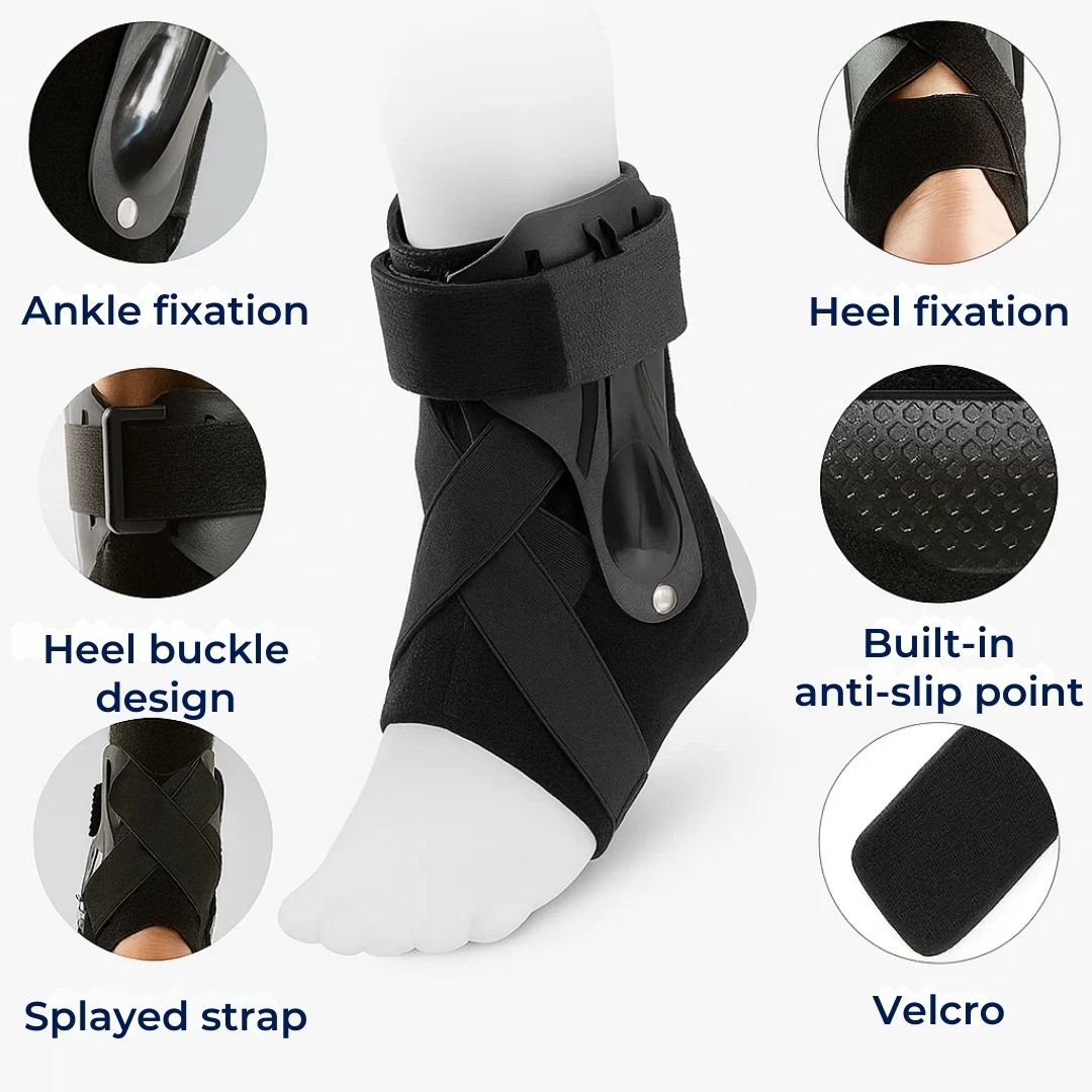 SteadyStep | Ankle Support Brace – Sprain Stabilisation – Soft Low-Bulk Support – Prevents Twisting – Speeds Recovery – Reduces Swelling Bowlift